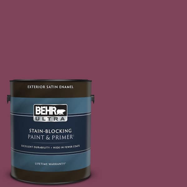 BEHR ULTRA 1 gal. Home Decorators Collection #HDC-WR14-12 Cheerful Wine Satin Enamel Exterior Paint & Primer