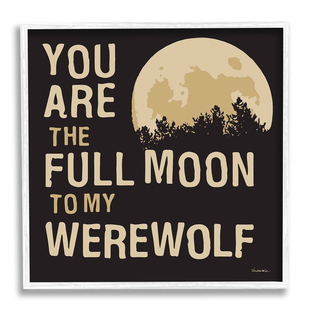 Full Moon Werewolf Phrase by Kendra Shedenhelm 1-Piece Framed Graphic Print Abstract Poster Art Print 12 in. x 12 in. price history on PriceWatchPro