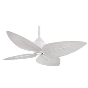 Gauguin 52 in. Integrated LED Indoor/Outdoor Flat White Ceiling Fan with Wall Control