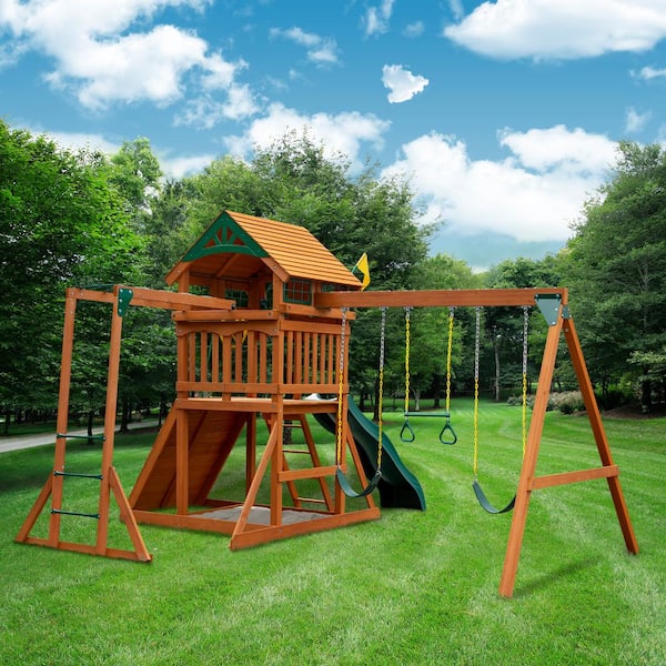 Gorilla Playsets Diy Outing Iii Wooden, Best Wooden Swing Set With Monkey Bars