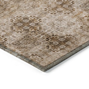 Chantille ACN557 Taupe 1 ft. 8 in. x 2 ft. 6 in. Machine Washable Indoor/Outdoor Geometric Area Rug