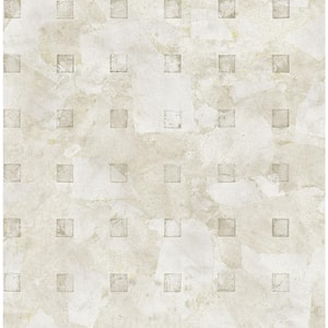 Tile Grey Paper Non-Pasted Strippable Wallpaper Roll (Cover 56.05 sq. ft.)