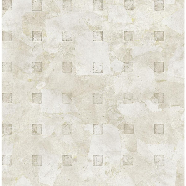 CASA MIA Tile Grey Paper Non-Pasted Strippable Wallpaper Roll (Cover 56.05 sq. ft.)
