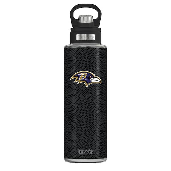 Tervis NFL BAL RAVENS LOGO BK 40OZ Wide Mouth Water Bottle Powder Coated Stainless Steel Standard Lid