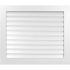 40" x 34" Vertical Surface Mount PVC Gable Vent: Functional with Standard Frame