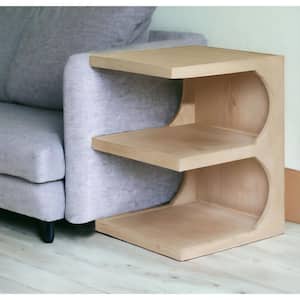 18 in. Natural Rectangle Wood End Table