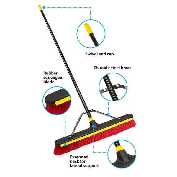 2-in-1 Squeegee Push Broom (2-Pack)