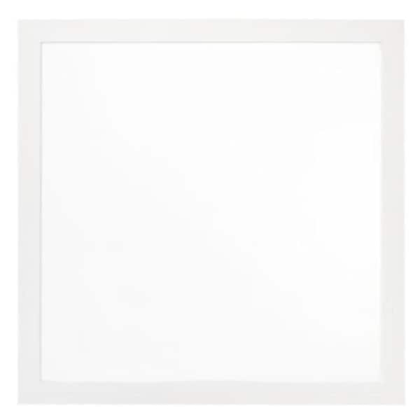 Benjara Modern 1 in. W x 40 in. H White Sleek Square Wood Frame Wall Mirror