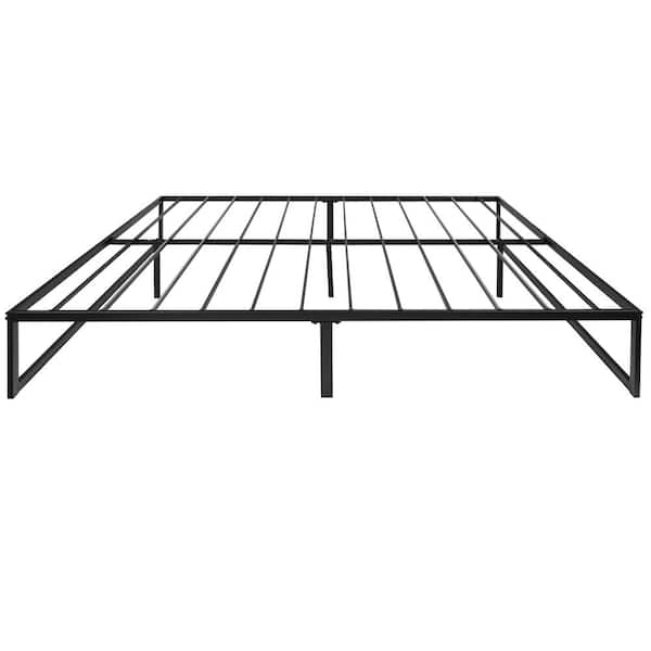 75.5 in. W Black Metal Frame King Platform Bed