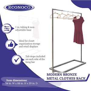 Linea Statuary Bronze 54 in. W x 66 in. H Metal Clothes Rack