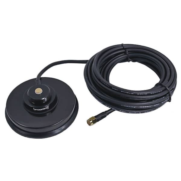 Premium 3-5/8-Inch NMO Magnet Mount with Rubber Boot and Preinstalled SMA-Male Connector