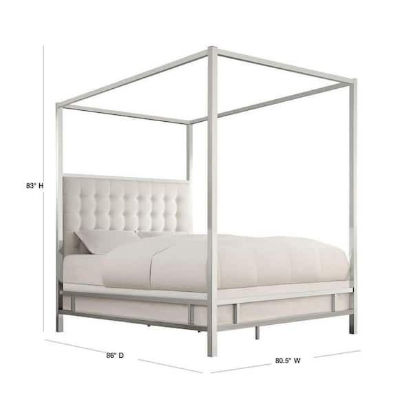Ivory King Canopy Bed 40e739bk 1wlcpy, Naples King Canopy Bed
