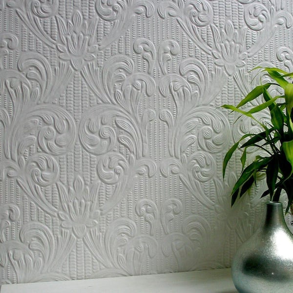 Charles Paintable Supaglypta Vinyl Strippable Wallpaper (Covers 56.4 sq. ft.)