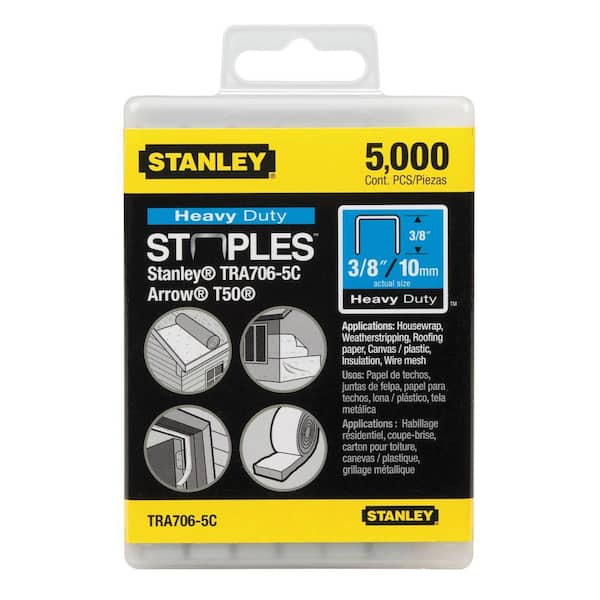 Stanley 3/8 in. Heavy-Duty Staples (5,000 per Box)