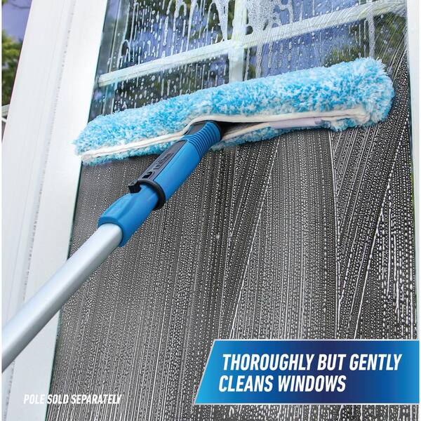 thumbnail interactive-video image 1 of ARTIPOLY Window Cleaning Kit - 14" Squeegee & Scrubber With 62" Telescopic Pole 1 of 9