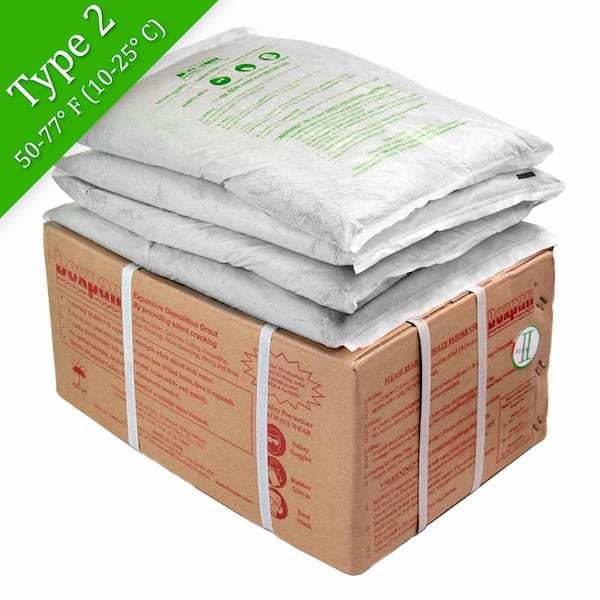 Dexpan 44 lb. Box Type 2 (50F-77F) Expansive Demolition Grout for Concrete Rock Breaking and Removal