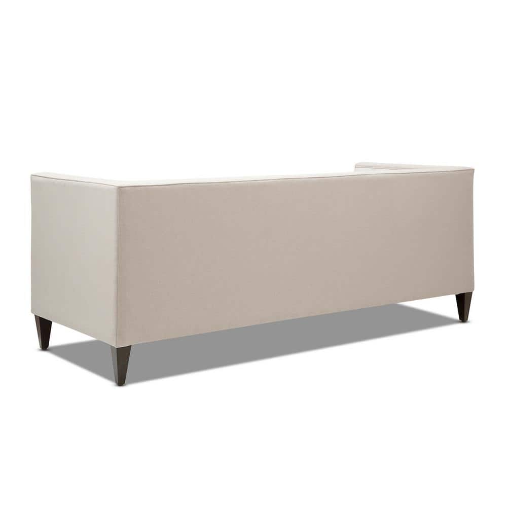 Jack 84" Sky Neutral Beige Velvet Tufted Tuxedo Sofa