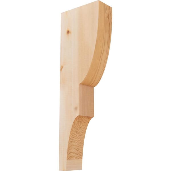 Ekena Millwork 3-1/2 in. x 8 in. x 24 in. Western Red Cedar Ridgewood Smooth Corbel