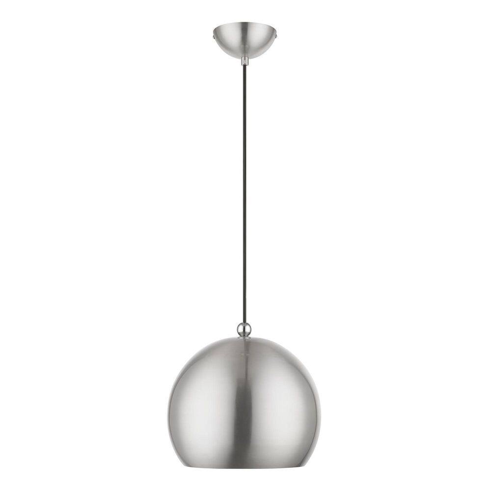 Stockton Brushed Nickel and Chrome Globe Pendant Light