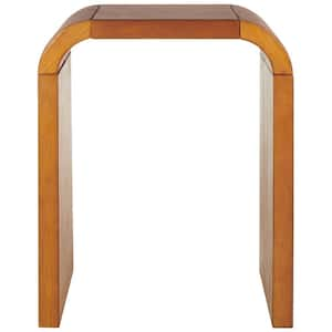 Liasonya 18.1 in. Brown Rectangle Wood End Table