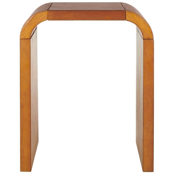 Liasonya 18.1 in. Brown Rectangle Wood End Table