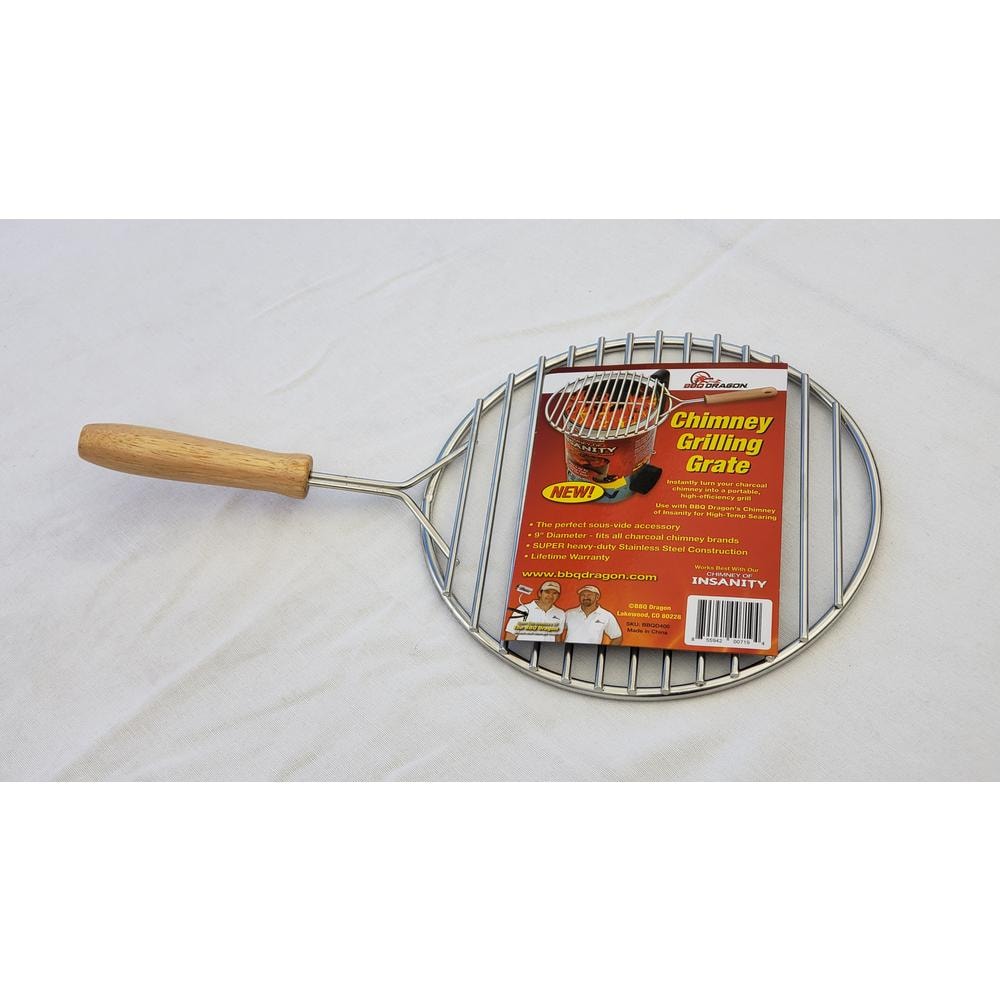 Stainless Steel Charcoal Chimney Grill Rack with Wood Handle