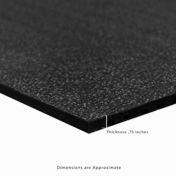 TrafficMaster Black 42 in. x 72 in. x 0.75 in. Rubber All Purpose Commercial Floor Mat 1 Mat 21 sq. ft. W RBLKMAT42X72 The Home Depot