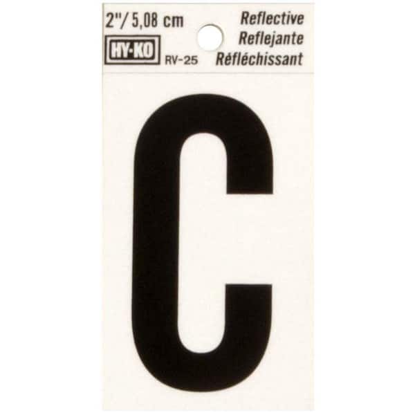 HY-KO 2 in. Vinyl Reflective Letter C