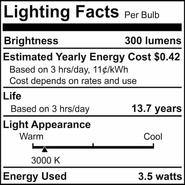 YANSUN 40-Watt Equivalent Non-Dimmable G9 LED Light Bulb in Daylight White  6000K,Led Chandelier Bulbs (5-Pack) H-110VGD00101G9-5 - The Home Depot