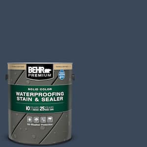 1 gal. #M500-7 Very Navy Solid Color Waterproofing Exterior Wood Stain and Sealer