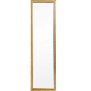 14 in. W x 50 in. H Large Rectangular Float Framed Full Body Mirror Wall Bathroom Vanity Mirror in Gold