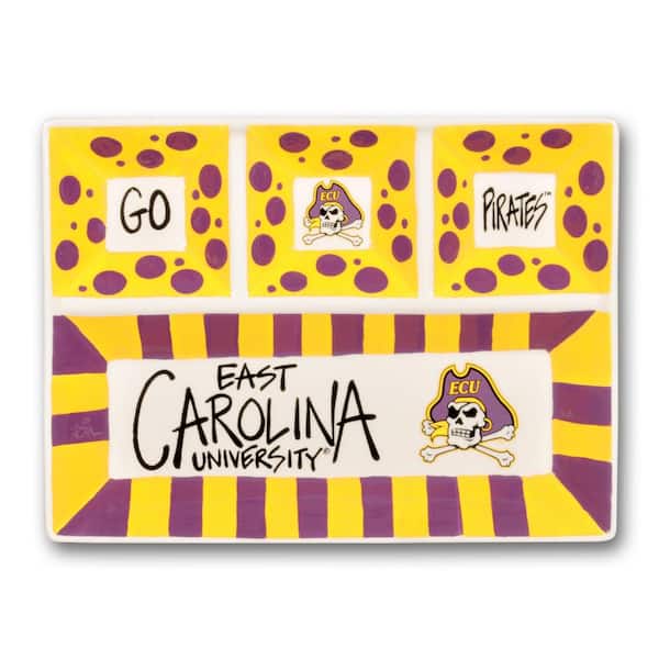 Magnolia Lane ECU Ceramic 4 Section Tailgating Serving Platter