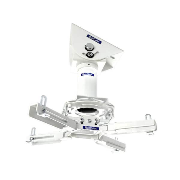 QualGear Pro-AV Projector Mount Kit with a Vaulted Ceiling Adapter, 3 in. 1.5 in., White