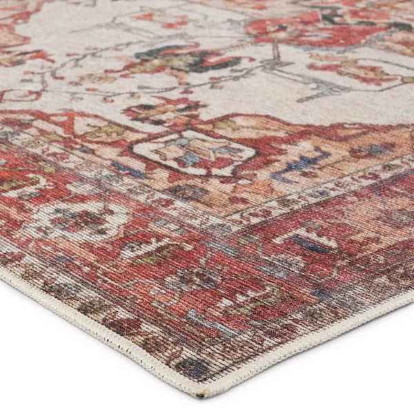 Hepburn Rust/Beige 7 ft. 10 in. x 10 ft. Medallion Indoor Area Rug
