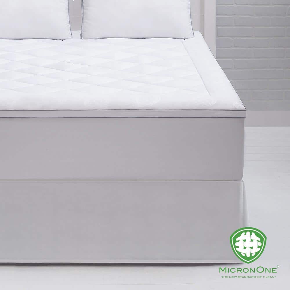 White California King Anti-Allergen Memory Fiber Mattress Pad