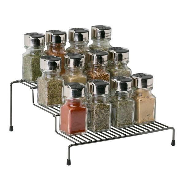 Home Basics Expandable Natural 3-Tier Step Seasoning and Spice Organizer  HDC62750 - The Home Depot