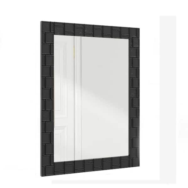 24 in. W x 32 in. H Rectangular Framed Wall Mount Bathroom Vanity Mirror