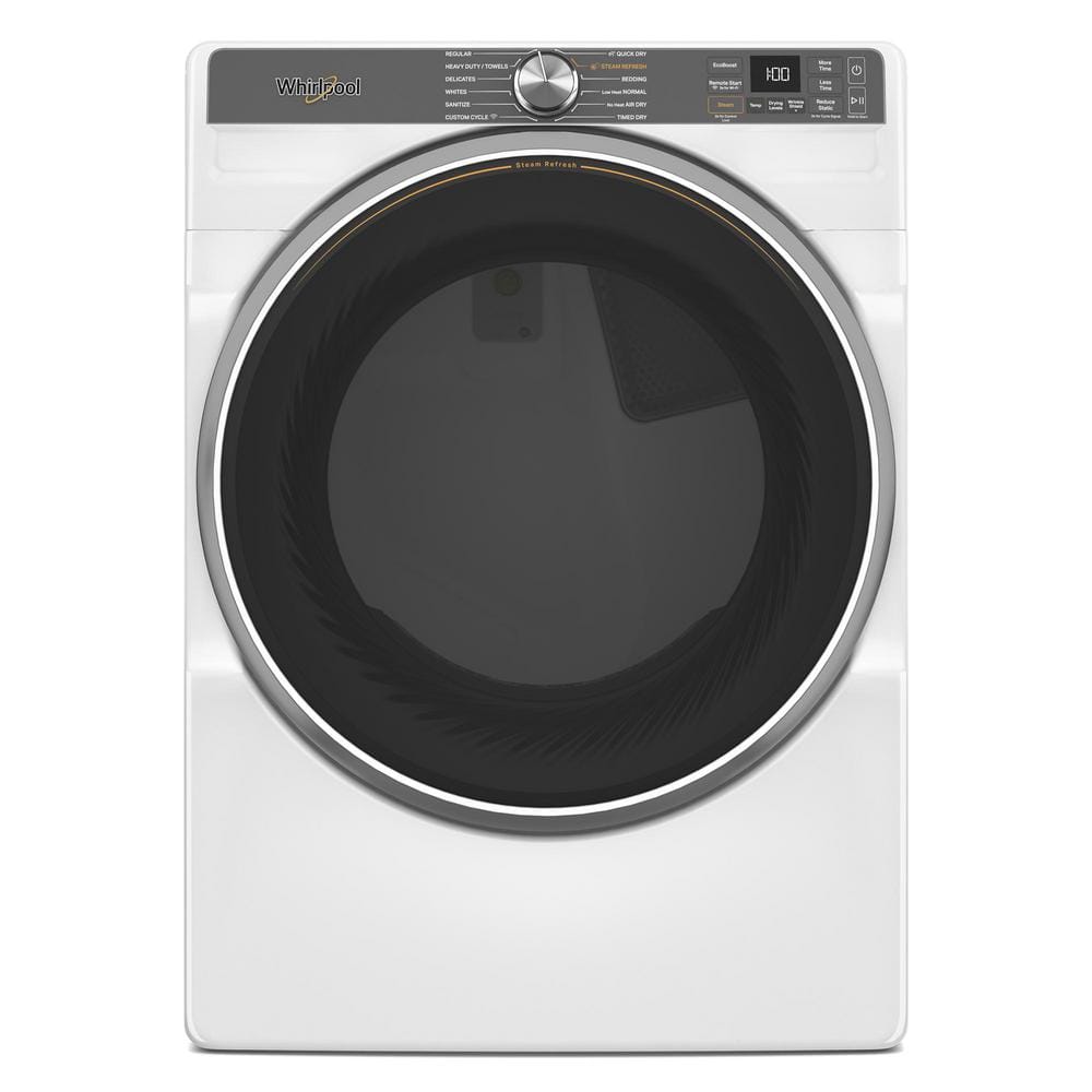 7.4 cu. ft. vented Front Load Electric Dryer in White with Steam Capabilities