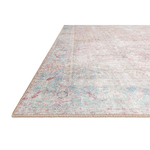 Wynter Red/Teal 2 ft. x 5 ft. Oriental Printed Area Rug