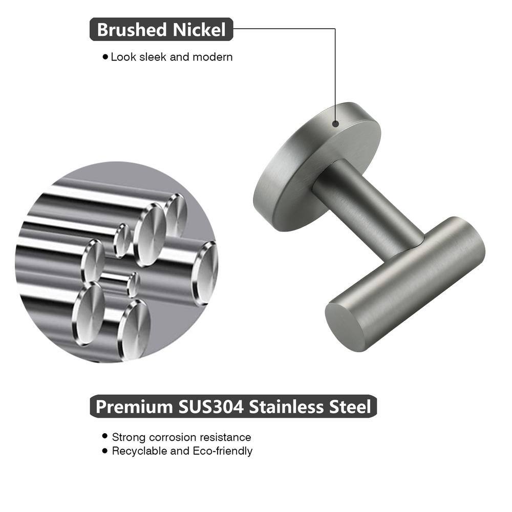 Stainless Steel Brushed Nickel 3-Piece Bathroom Hardware Set