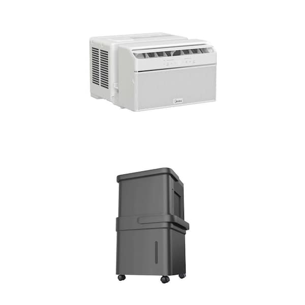 8,000 BTU U Smart Inverter Window AC and 50 pt. Cube Smart Dehumidifier with Pump Comfort Bundle (2-Piece)