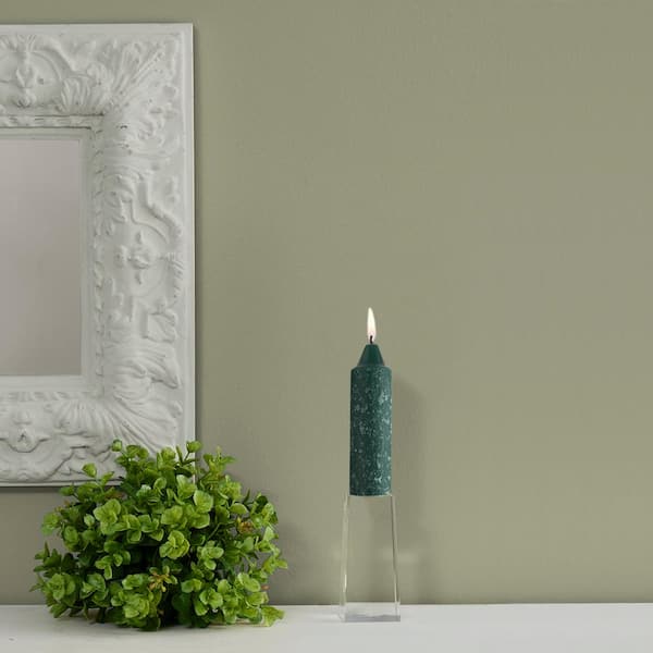 ROOT CANDLES 5 in. Timberline Collenette Dark Green Dinner Candle (Box of 8)
