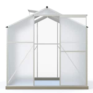 6 ft. W x 8 ft. D x 7 ft. H Aluminum Outdoor Greenhouse Polycarbonate Walk-In Greenhouse with Adjustable Roof Vent