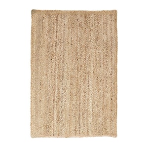 Braided-Jute Natural 5 ft. x 8 ft. Rectangle Braided Jute Area Rug
