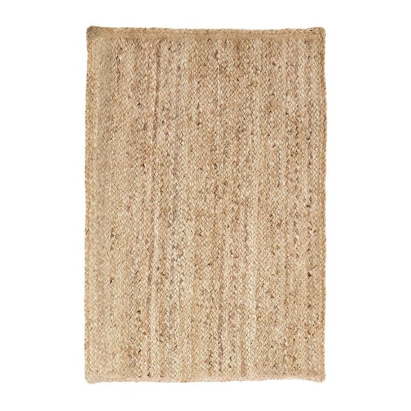 SUPERIOR Braided-Jute Natural 5 ft. x 8 ft. Rectangle Braided Jute Area Rug