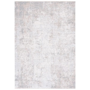 Marmara Gray/Beige/Blue 4 ft. x 6 ft. Solid Abstract Area Rug