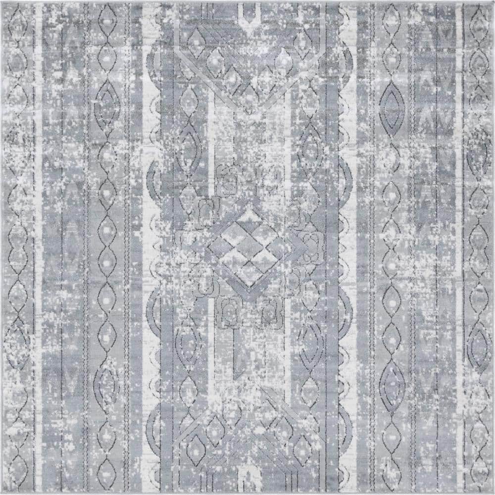 Portland Depoe Gray 6 ft. x 6 ft. Square Area Rug price history on PriceWatchPro