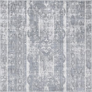 Portland Depoe Gray 6 ft. x 6 ft. Square Area Rug