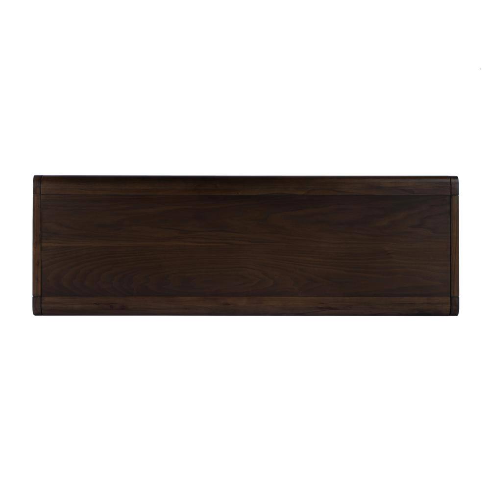 Hanover 48" Dark Brown Walnut Finish Mid-Century Modern Console Table with Storage