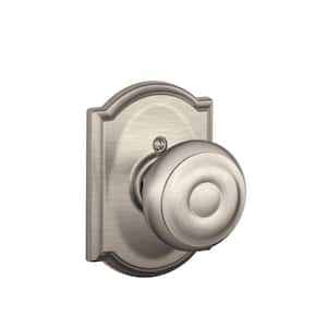 Georgian Satin Nickel Dummy Door Knob with Camelot Trim